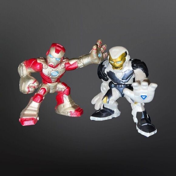 Playskool Marvel Super Hero Adventures Iron Man Ghost Iron Man Figures 2.5” B18 - Picture 1 of 5
